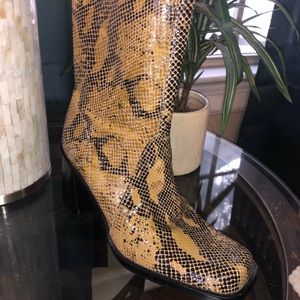 Bass snakeskin boots